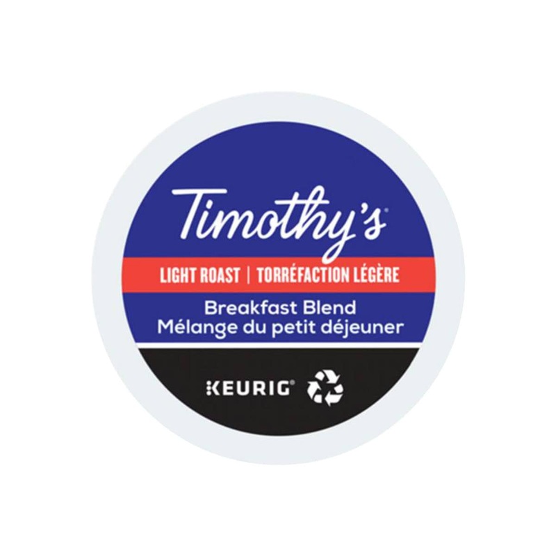 Timothy’s Breakfast Blend K-Cup Recyclable Pods (Box of 24)