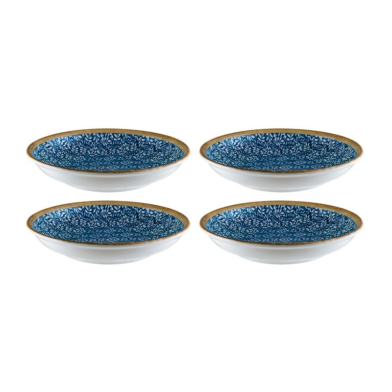 Calif dia.5.25″ h:1.5″ 7 oz. Round Decorated Porcelain Bowl (Set of 4)