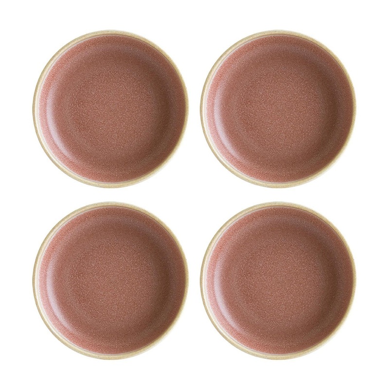 Pink Pott dia.4.25″ h:1″ 4 oz. Round Pink Porcelain Bowl (Set of 4)