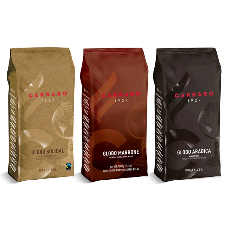 Caffe Carraro Globo Whole Bean Espresso Sampler