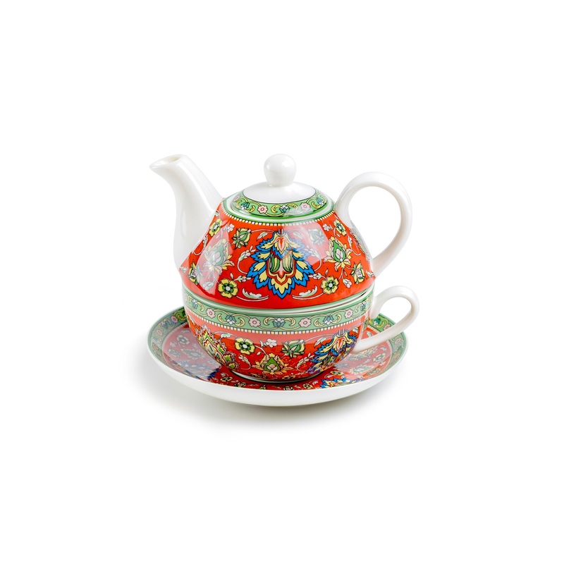 Eastern Elegance Fine Porcelain Tea For One Set