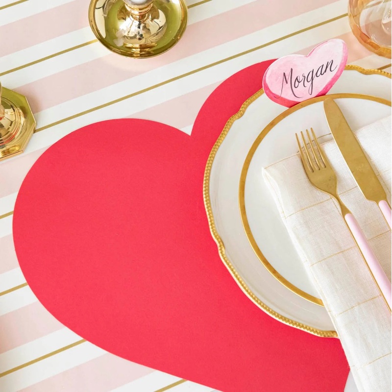Hester & Cook Die-cut Red Heart Placemat