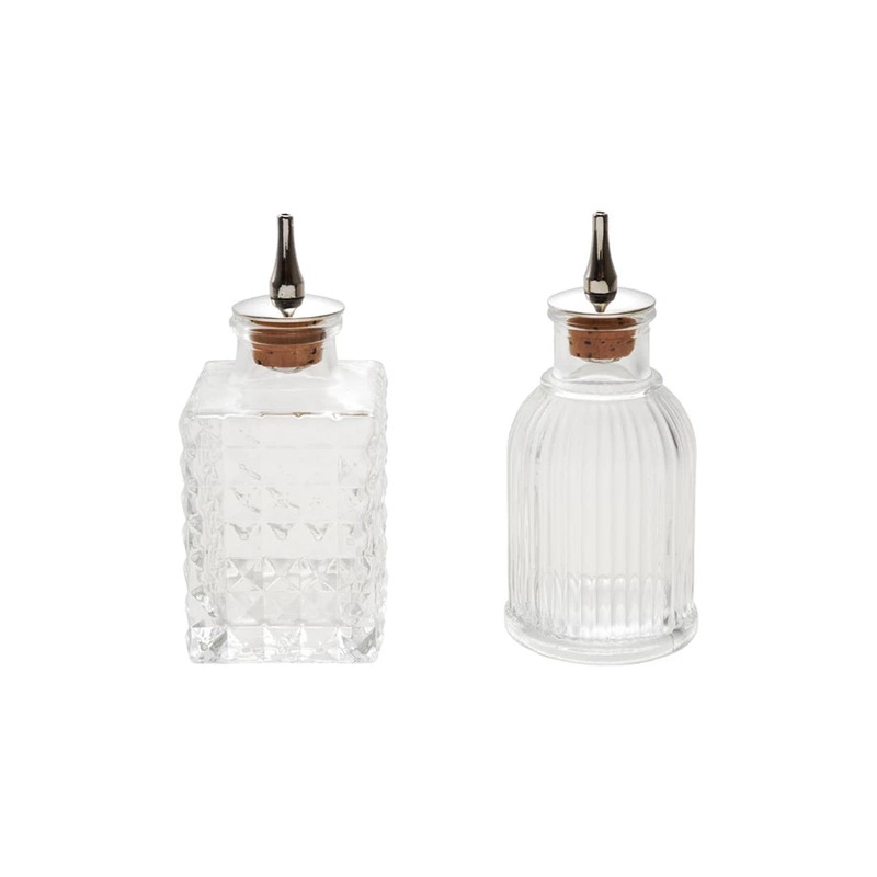 2oz Glass Bitters Bottle with Spout, 2 Styles