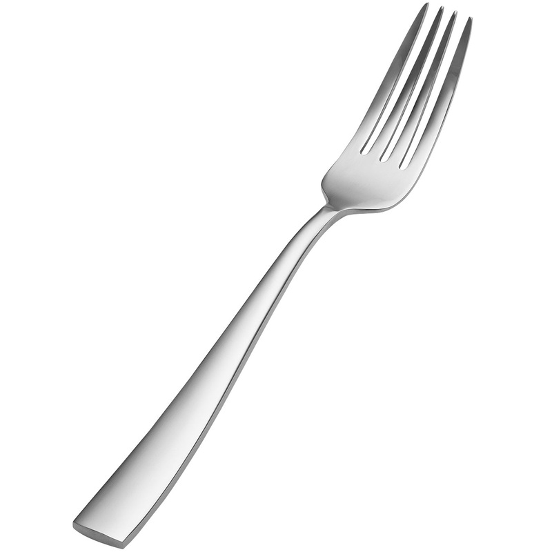 Bon Chef S3017 Manhattan 8 3/8″ 18/10 Stainless Steel Extra Heavy European Size Dinner Fork – 12/Pack