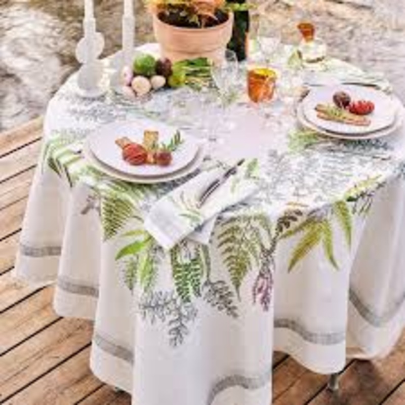 Garnier Thiebaut Bouquet De Fougeres Tablecloth 69 x 69