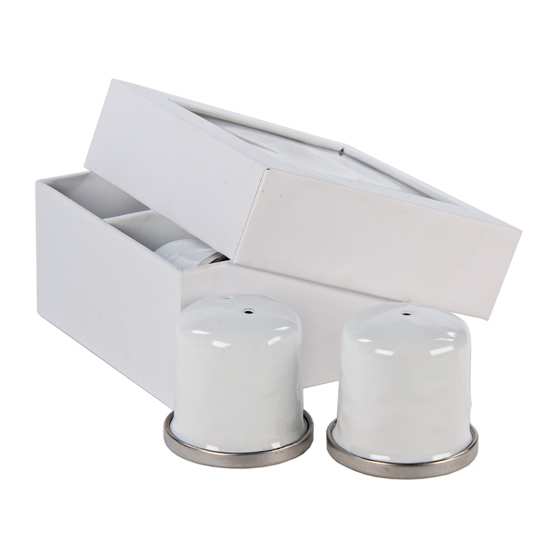 White Solid Salt & Pepper