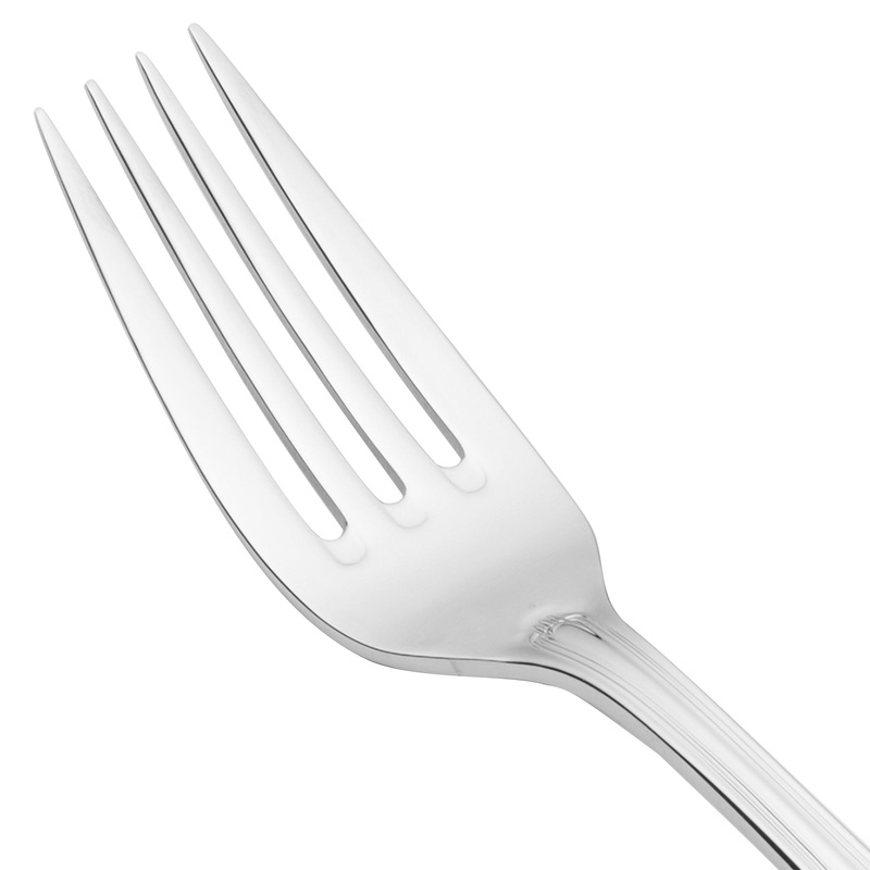 World Tableware 774 030 Geneva 7″ 18/8 Stainless Steel Extra Heavy Weight Utility / Dessert Fork – 12/Pack