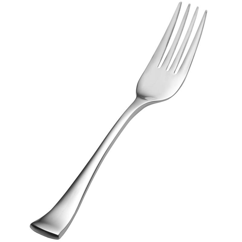 Bon Chef SBS3207 Aspen 6 3/4″ 18/0 Extra Heavy Weight Bonsteel Salad Fork – 12/Pack