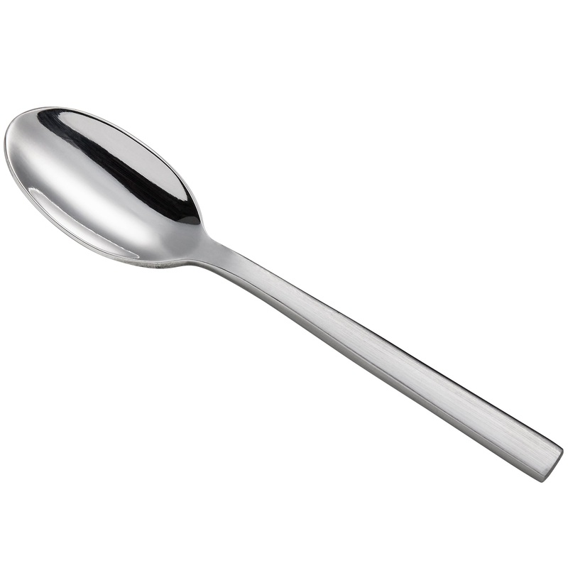 Oneida B449SADF Chef’s Table Satin 4 1/4″ 18/0 Stainless Steel Heavy Weight A.D. Coffee / Demitasse Spoon – 12/Pack