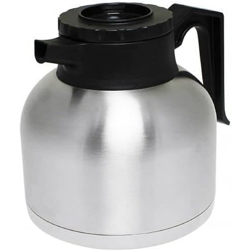 1.9 Liter/64 oz Coffee Server with Bru-Thru Lid Stainless Steel Body – Coffee Carafes for Keeping Hot Liquids Hot Water Urn Coffee Carafe Insulated Stainless Steel For Hot Drinks