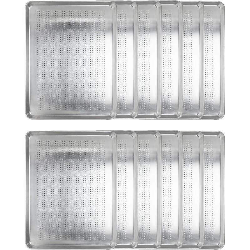 18″ x 13″ Perforated Aluminum Sheet Pan- Oven Safe Baking Pan Baking Tray Cookie Sheet Baking Sheet Perfect for Baking Roasting and More