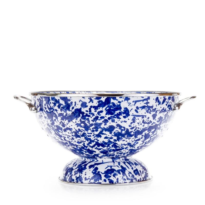Cobalt Swirl Large Colander
