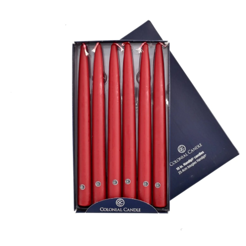 Colonial Candle Classic Taper 12 in – Red