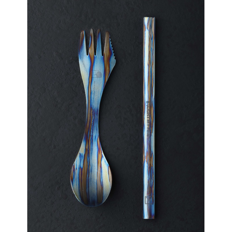 Deluxe Titanium Spork & Straw Set