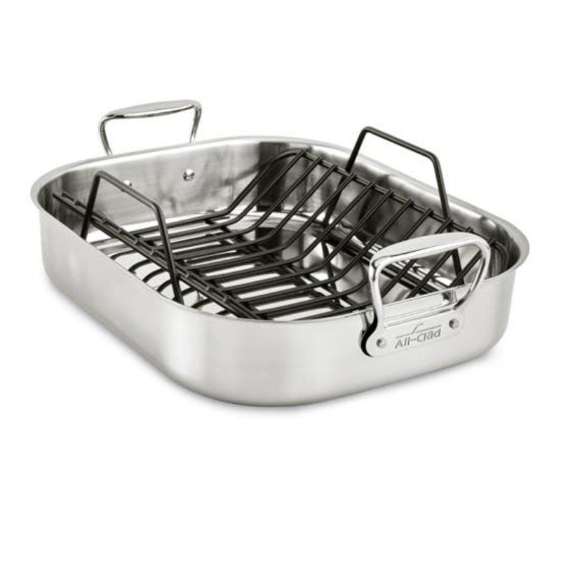 All Clad – Large Roaster w/ Nonstick Rack Stainless Collection