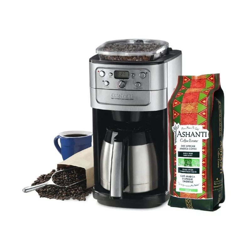 Cuisinart Burr Grind & Brew Thermal 12-Cup Automatic Coffee Maker DGB-900BCC + Free Ashanti Coffee Beans