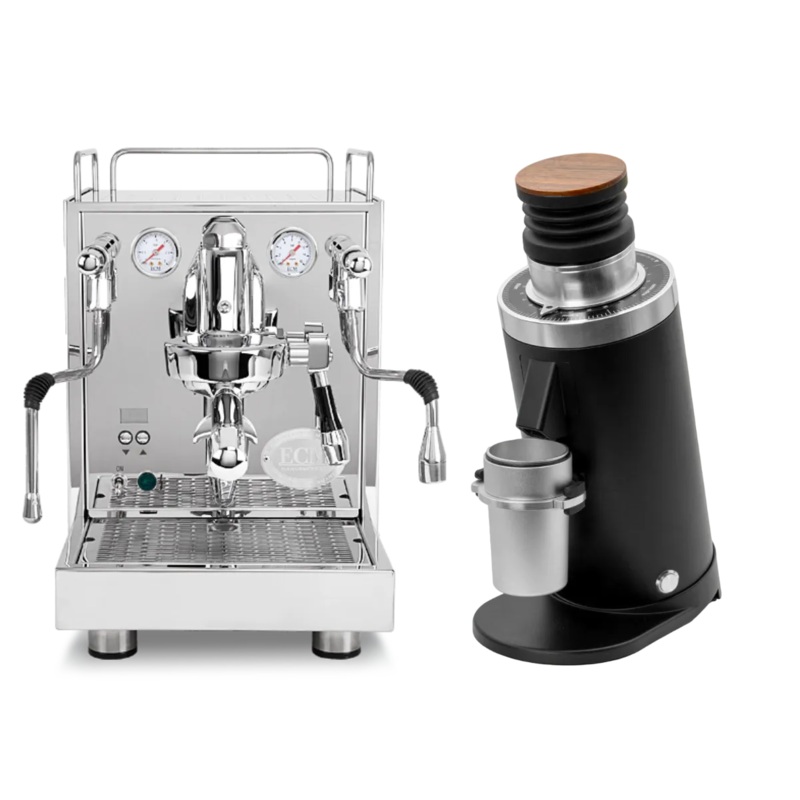 ECM Mechanika Max Espresso Machine with DF64 Gen 2 DLC Burr Grinder (Black) Bundle