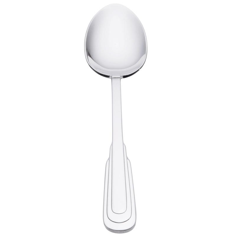 Oneida 2507STBF Cityscape 8 1/2″ 18/10 Stainless Steel Flatware Serving Spoon – 12/Pack