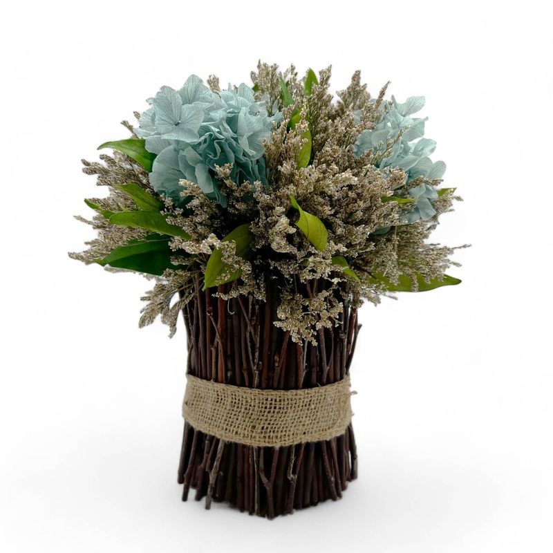 Preserved 10″ Hydrangea Standing Topiary Plant