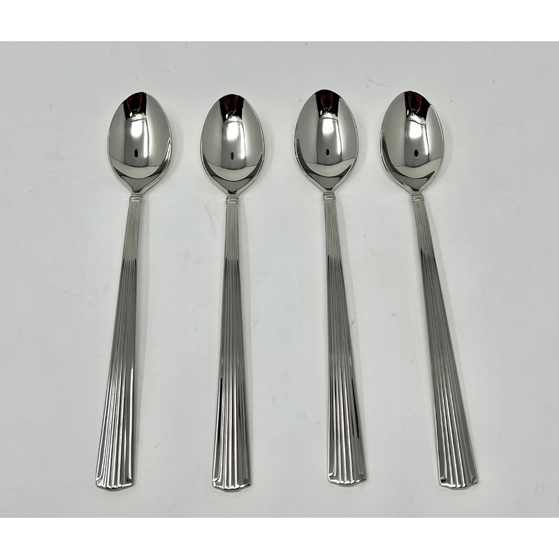 Reed & Barton Highbridge Set of 4 Iced Tea Spoons 18/10 Stainless 7 3/4″