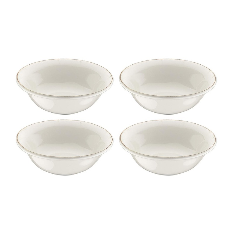 Retro dia.7″ h:2.5″ 23 oz. Round Decorated Porcelain Bowl (Set of 4)