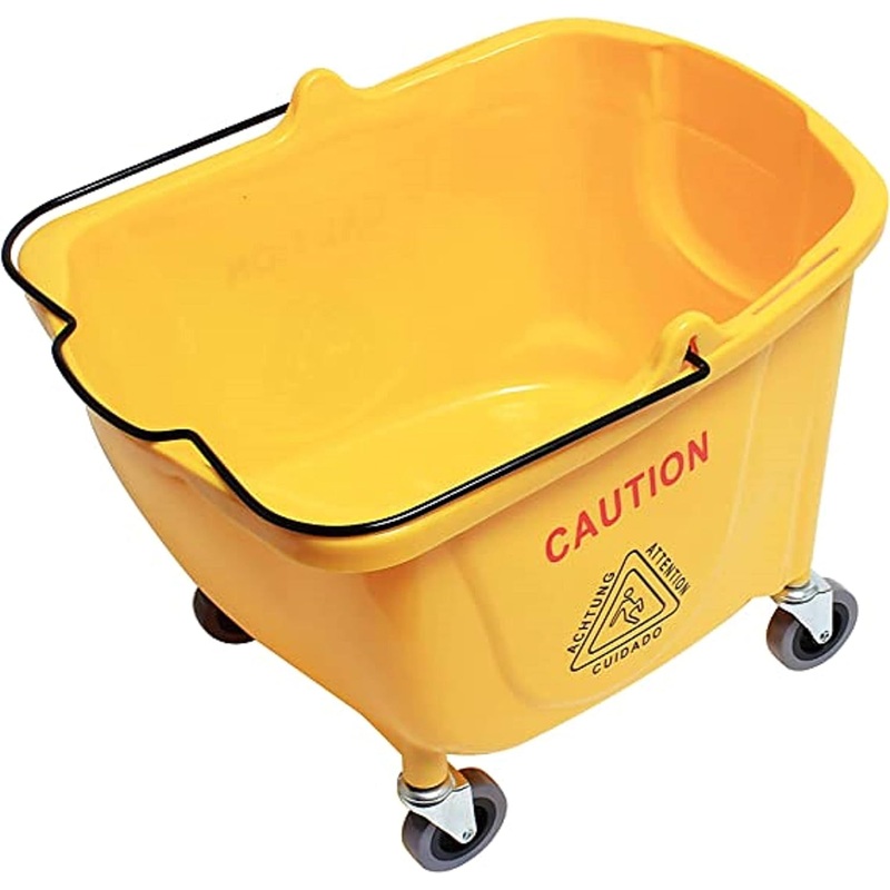 36 qt. Yellow Mop Bucket- Pail/Mop Bucket Cleaning Washing Mop Bucket Household Portable Mop Bucket Ideal for Household and Public Places Floor