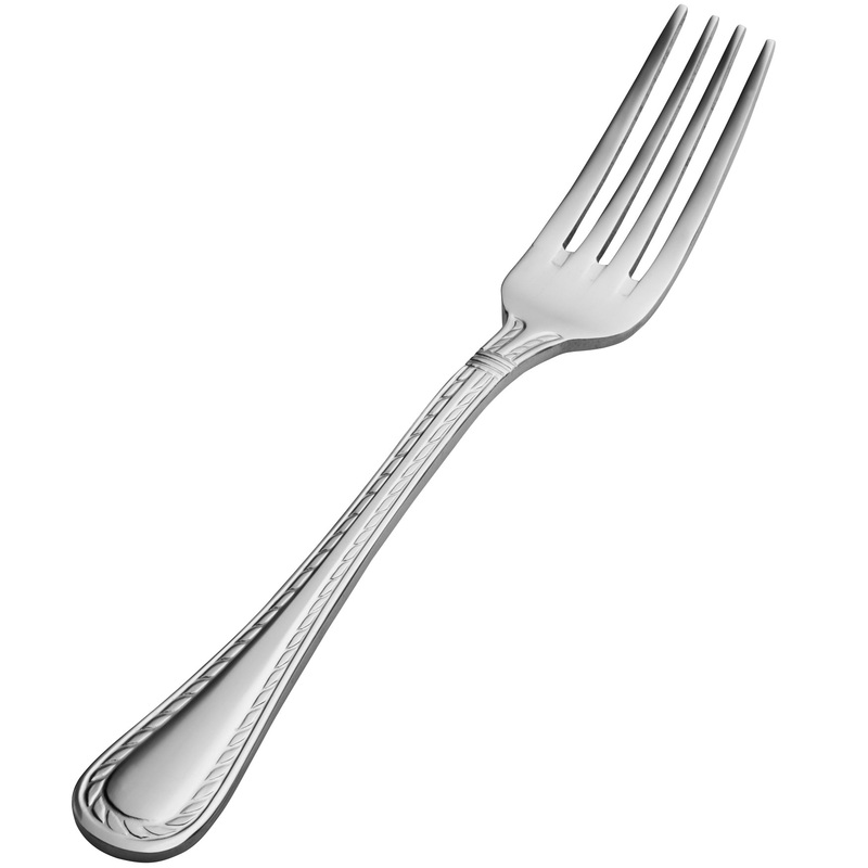 Bon Chef SBS406 Amore 8 1/8″ 18/0 Extra Heavy Weight Bonsteel European Dinner Fork – 12/Pack