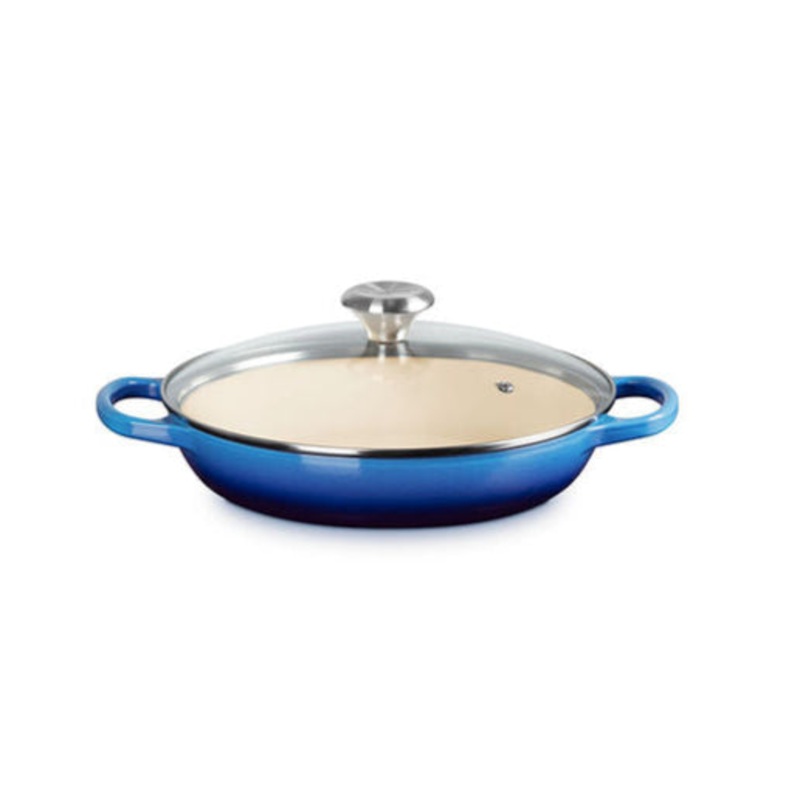 Le Creuset – 2.25 Qt. Signature Braiser with Glass Lid – Marseille (Promo)