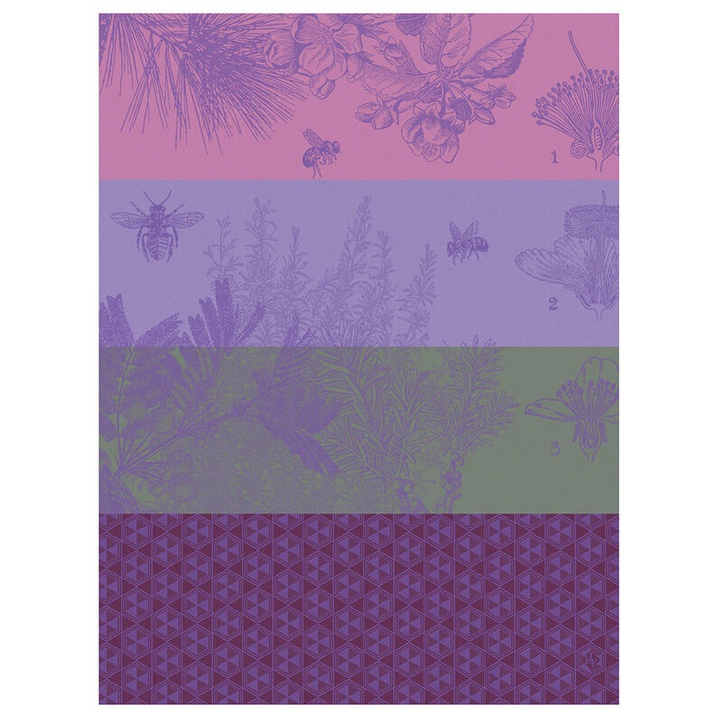 Le Jacquard Franais- Miel De Fleurs Purple Cotton Tea Towel