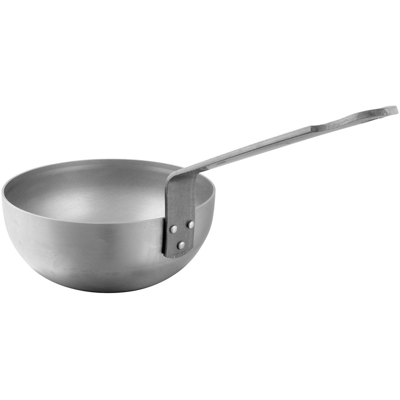 Mauviel M’Steel 9.5 Inch Curved Splayed Saute Pan