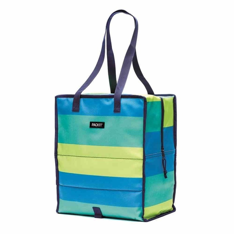 PackIt Freezable Grocery Tote Fresh Stripe