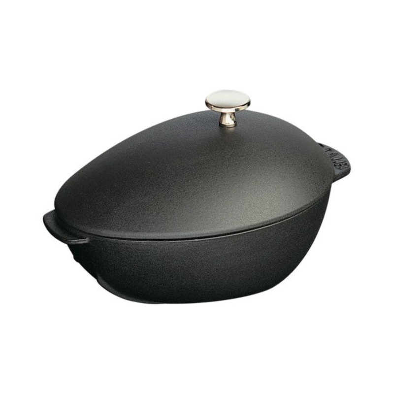 Staub Mussel Pot – 2 Qt. – Black Matte With Knob