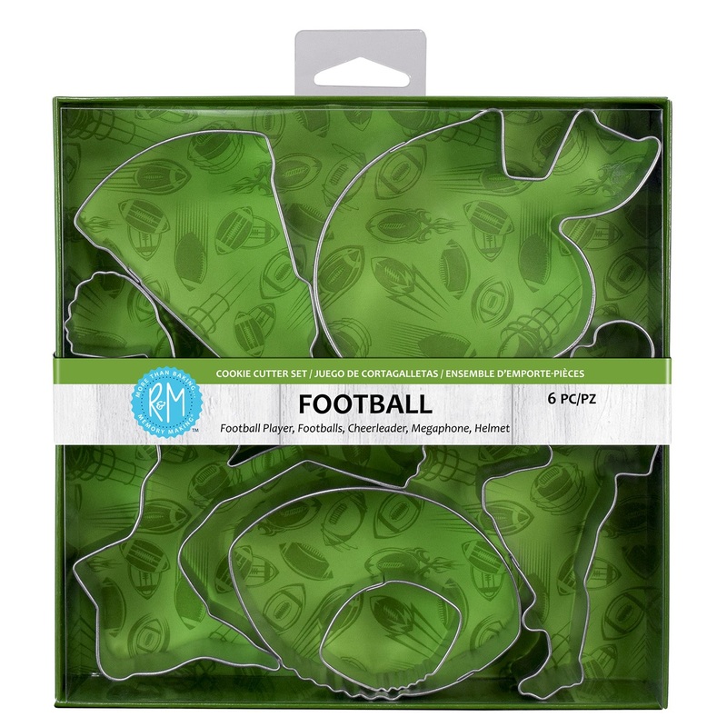 R&M International Football 6 Piece Cookie Cutter Set