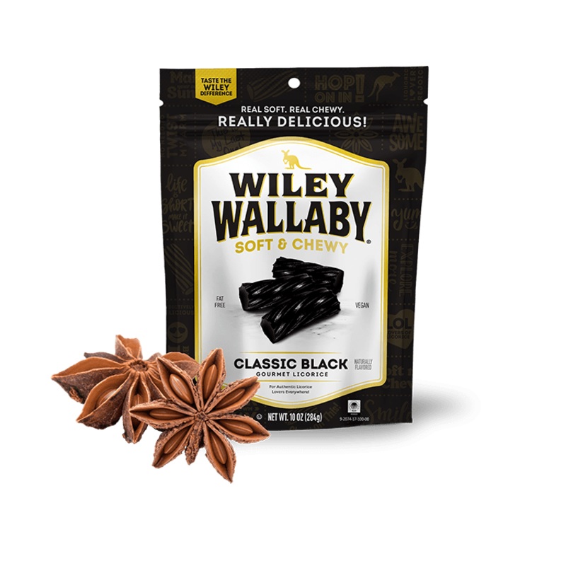 Wiley Wallaby Soft & Chewy Classic Black Licorice 10 oz