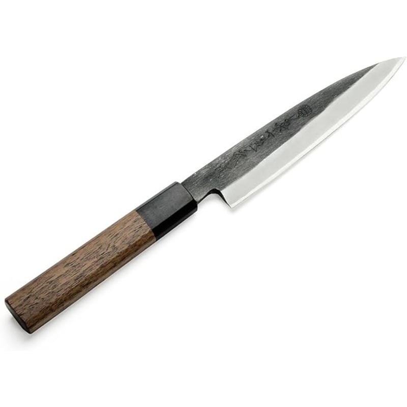 Kikuichi KURO Series Kurouchi Carbon Steel Clad – 7″ Santoku Knife