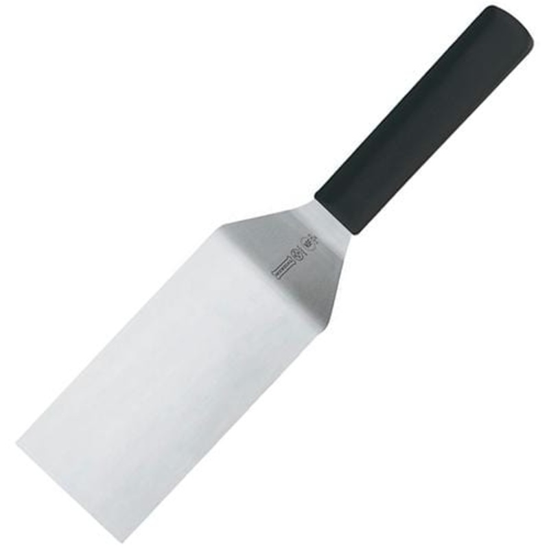 Mundial Stainless Steel 6in x 3in Turner with Black Handle