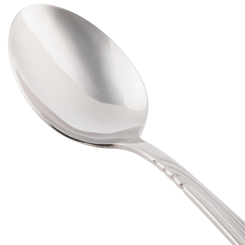 World Tableware 980 003 Neptune 8 7/8″ 18/8 Stainless Steel Extra Heavy Weight Tablespoon / Serving Spoon – 12/Pack