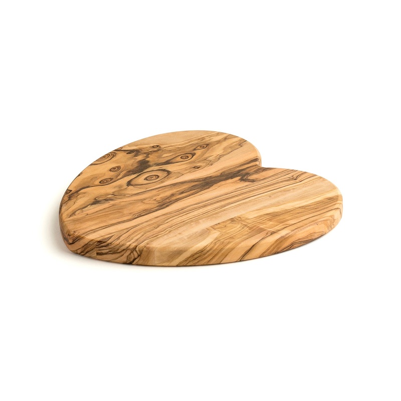 Berard Olivewood Cutting Board, Heart Shape, 8.66 x 8.27 x 0.63″