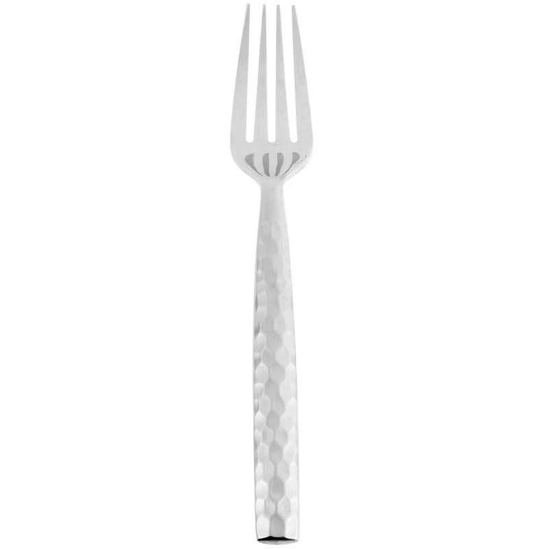 10 Strawberry Street HAMF-DF Hammer Forged 8 1/4″ 18/0 Heavy Weight Stainless Steel Dinner Fork – 12/Pack
