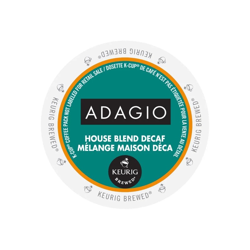 Adagio House Blend Decaf K-Cup Pods (Case of 96)