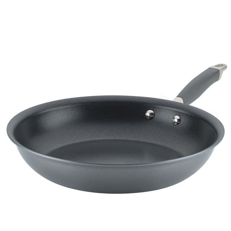 Anolon Advanced Home Hard-Anodized Nonstick Frying Pan, 12.75-Inch, Moonstone