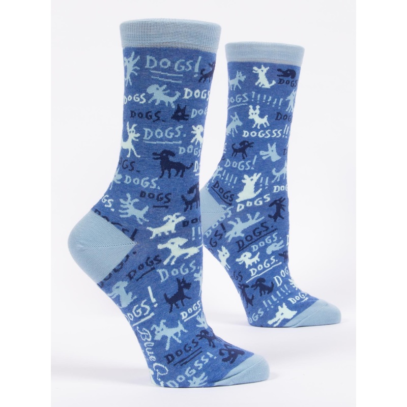 Blue Q Women’s Crew Socks – Dogs!