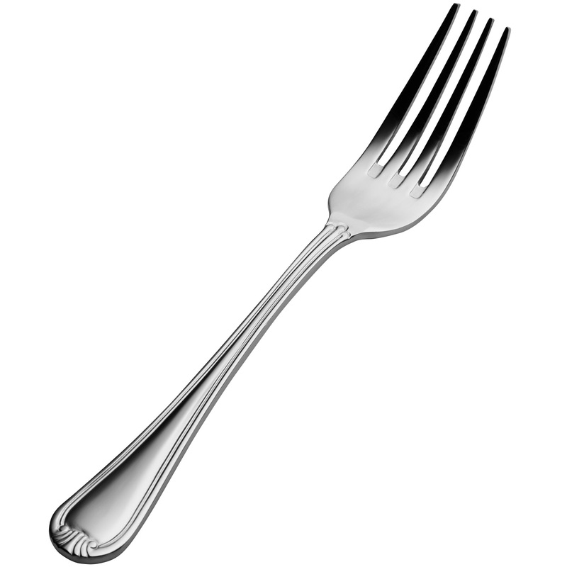 Bon Chef S905 Renoir 7 1/2″ 18/10 Extra Heavy Weight Stainless Steel Regular Dinner Fork – 12/Pack
