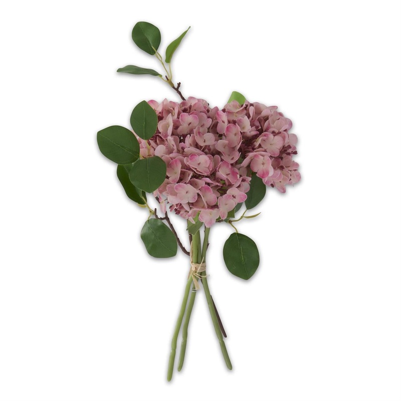 Dark Pink Real Touch Hydrangea Bundle 12″