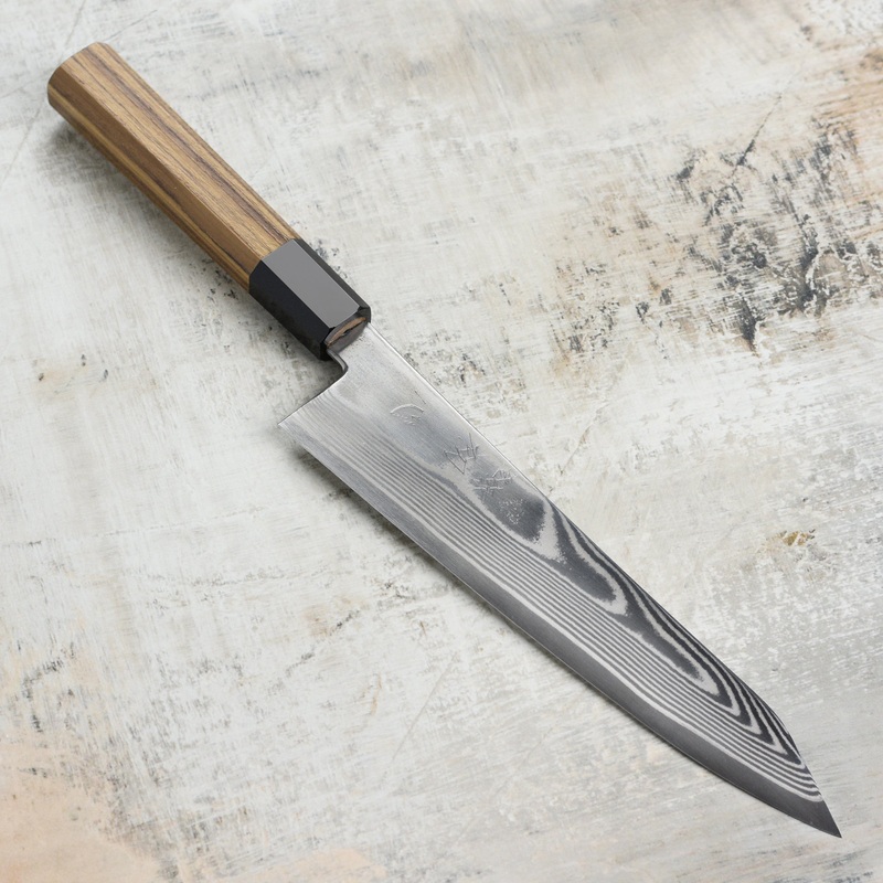 Hatsukokoro Ginsou Ginsan Damascus 8.25″ Kiritsuke Gyuto