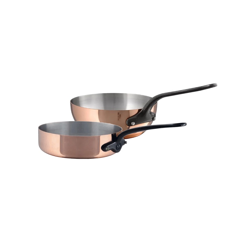 Mauviel M’Heritage M’150 CI 2-Piece Copper Cookware Set With Cast Iron Handles
