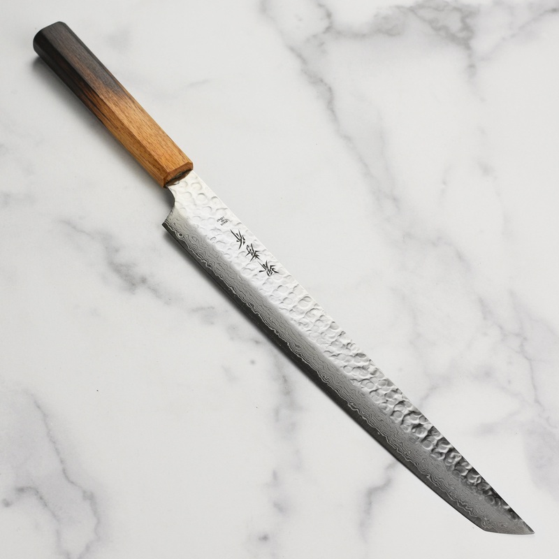 Takayuki Tsuchime Damascus Urushi 11.8″ Sakimaru-Yanagiba