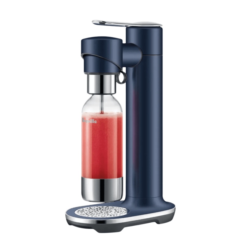 Breville the InFizz Fusion Soda Machine with FusionCap, Sparking Water Maker BCA800DBL0ZNA1 (Damson Blue)