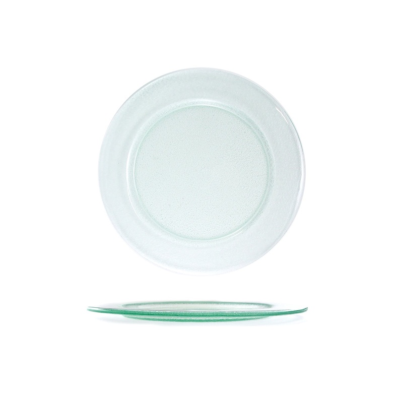 Glass Dinnerware dia.9″ Round Clear Glass Plate