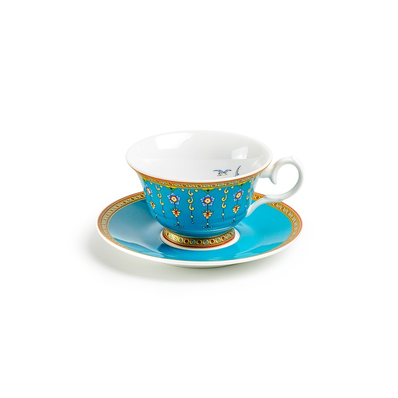 Royal Turquoise Voyage Bone China Tea Cup and Saucer
